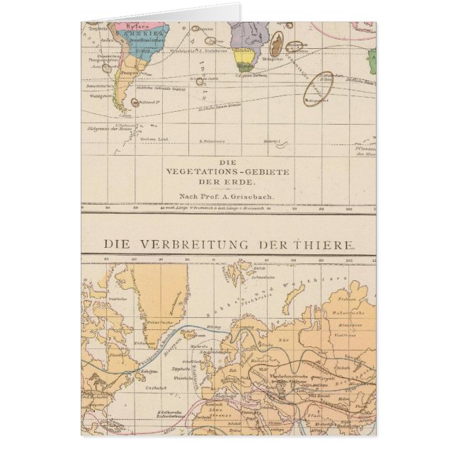 Thiere Atlas Map、Vegetationsgebiete氏 (正面)