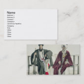 Thierry著刻まれるギリシャの司祭およびトルコ人 名刺 (正面/裏面)