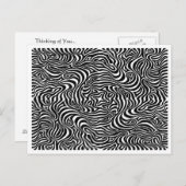 Thimking Of Youワイルドパターンデザイン ポストカード (正面/裏面)