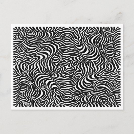 Thimking Of Youワイルドパターンデザイン ポストカード (正面)