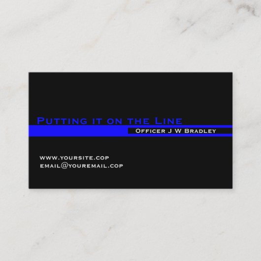 Thin Blue Lineオンライン警察に載せる 名刺 (正面)