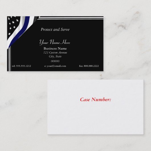 Thin Blue Lineバッジの名刺をアップロード 名刺 (正面/裏面)