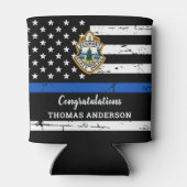 Thin Blue Lineロゴ警察官退職 缶クーラー (裏面)