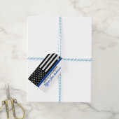 Thin Blue Line法執行警察の退職 ギフトタグ (より糸つき)