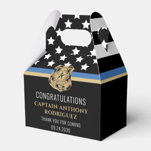 Thin Blue Line法執行警察の退職 フェイバーボックス (正面サイド)
