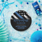 Thin Blue Line法執行警察の退職 ペーパープレート (パーティー)