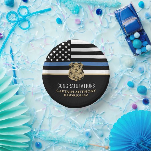 Thin Blue Line法執行警察の退職 ペーパーボウル (パーティー)