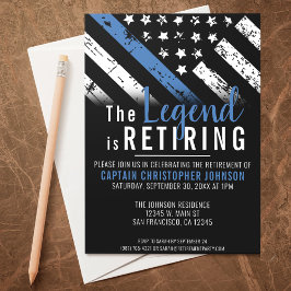 Thin Blue Line法執行警察の退職 招待状