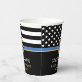 Thin Blue Line法執行警察の退職 紙コップ (右)