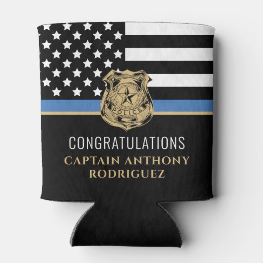 Thin Blue Line法執行警察の退職 缶クーラー (裏面)