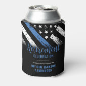 Thin Blue Line法執行警察の退職 缶クーラー (缶裏面)