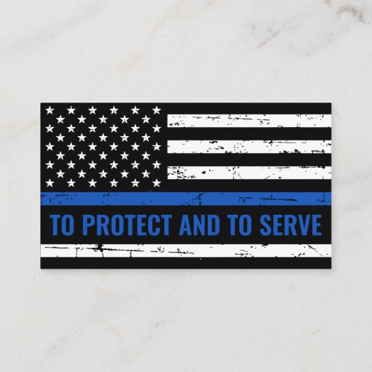 Thin Blue Line法執行警察官 名刺 (裏面)