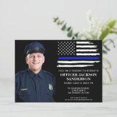 Thin Blue Line警察の退職パーティー写真 招待状 (スタンド正面)