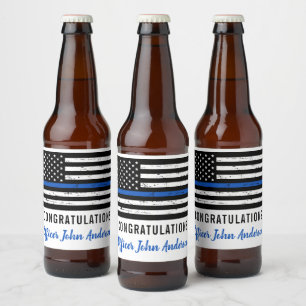 Thin Blue Line警察の退職法執行 ビールラベル
