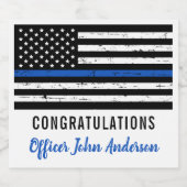 Thin Blue Line警察の退職法執行 ビールラベル (シングルラベル)