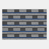 Thin Blue Line警察の退職法執行 ラッピングペーパーシート (正面2)