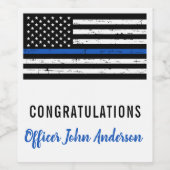 Thin Blue Line警察の退職法執行 ワインラベル (シングルラベル)