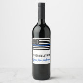 Thin Blue Line警察の退職法執行 ワインラベル (正面)