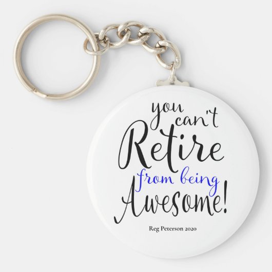 Thin Blue Line警察の退職 キーホルダー (正面)