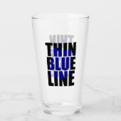 Thin Blue Line警察サポートバッジ タンブラーグラス (正面)