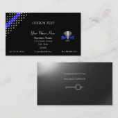 Thin Blue Line警察通信ビジネスカード 名刺 (正面/裏面)