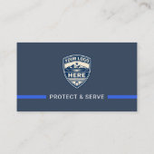 Thin Blue Line カスタムロゴ警察官 名刺 (裏面)