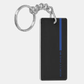 Thin Blue Line キーホルダー オリジナル 名前入り 記念品 (正面左)