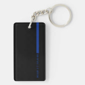 Thin Blue Line キーホルダー オリジナル 名前入り 記念品 (裏面)