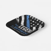 Thin Blue Line フラグ 退職警察官 ペーパープレート (傾斜あり)