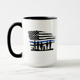Thin Blue Line フラッグ 警察 マグカップ