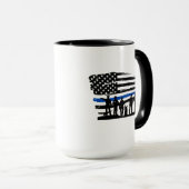 Thin Blue Line フラッグ 警察 マグカップ (正面右)