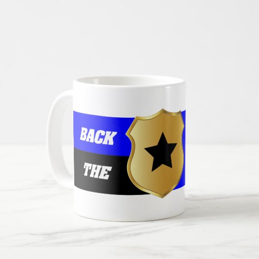 Thin Blue Line, 警察を応援しよう コーヒーマグカップ (正面左)
