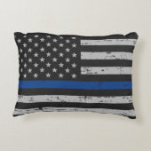 Thin Blue Line – 警察官 – 法執行機関 アクセントクッション (裏面)