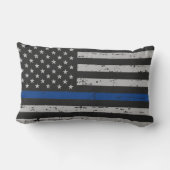 Thin Blue Line – 警察官 – 法執行機関 ランバークッション (裏面)