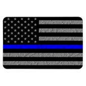 THIN BLUE LINE 警察支援 マグネット (横)