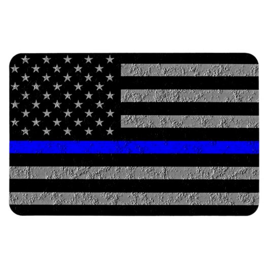 THIN BLUE LINE 警察支援 マグネット (横)