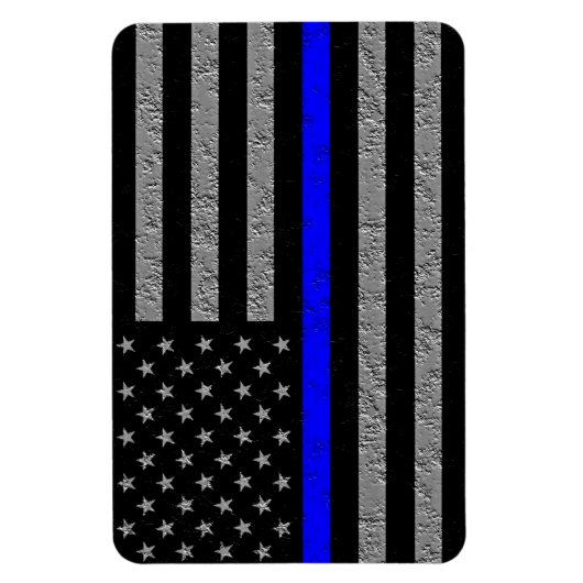 THIN BLUE LINE 警察支援 マグネット (縦)