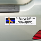 Thin_Blue_Line、2000px-Orange_ribbon_svg、彼のB… バンパーステッカー (車上)