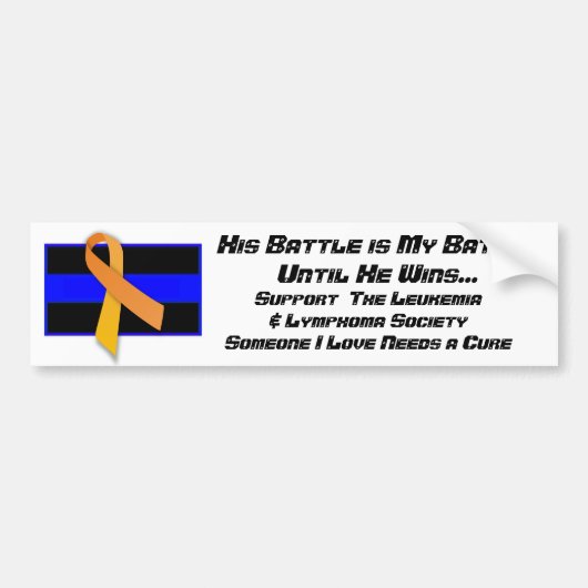 Thin_Blue_Line、2000px-Orange_ribbon_svg、彼のB… バンパーステッカー (正面)