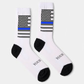 Thin Blue Line American flag law enforcement ソックス (右)