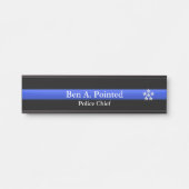 Thin Blue Line - Chief Silver Star Rank Door Sign サインプレート (正面)
