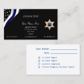 Thin Blue Line Custom Flag and Badge 名刺 (正面/裏面)