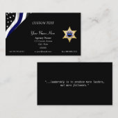 Thin Blue Line Custom Quote and Badge 名刺 (正面/裏面)