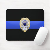 Thin Blue Line Flag & Badge マウスパッド (マウス)