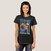 Thin Blue Line Flag Police Dog German Shepherd K 9 Tシャツ (正面フル)