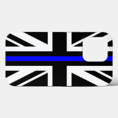 Thin Blue Line Flag united kingdom police cop symb Case-Mate iPhoneケース (裏面 (横))