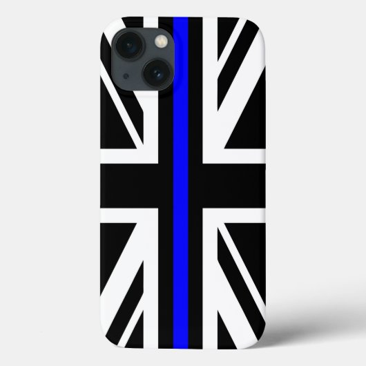 Thin Blue Line Flag united kingdom police cop symb Case-Mate iPhoneケース (裏面)