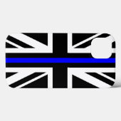 Thin Blue Line Flag united kingdom police cop symb Case-Mate iPhoneケース (裏面 (横))