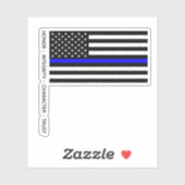 Thin Blue Line Flag (United States) シール (シート)