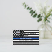 Thin Blue Line Law Enforcement Logo カスタム Police 名刺 (スタンド正面)
